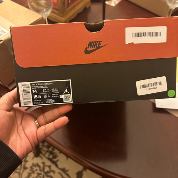Cherry Jordan 12 size 14 new in the box main image 3